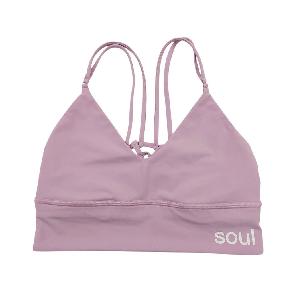 Lululemon Sports Bra Womens 6 Lilac Strappy Uncaged Bra Athleisure Gym Yoga